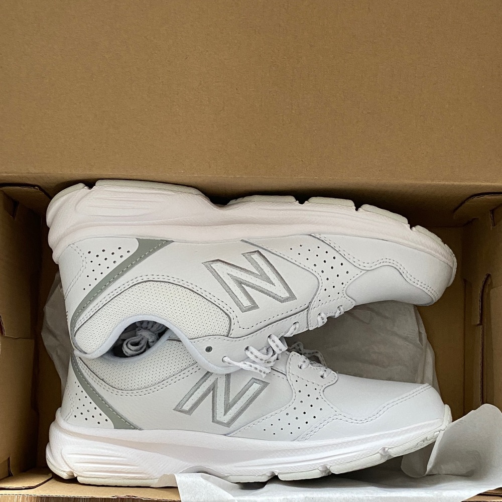 New Balance Classic White and Gray Shoes